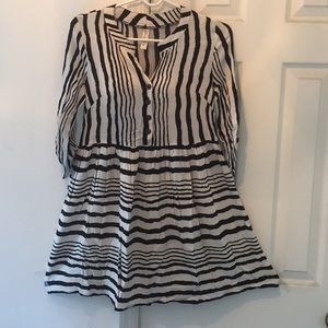 Black and white stripes dress